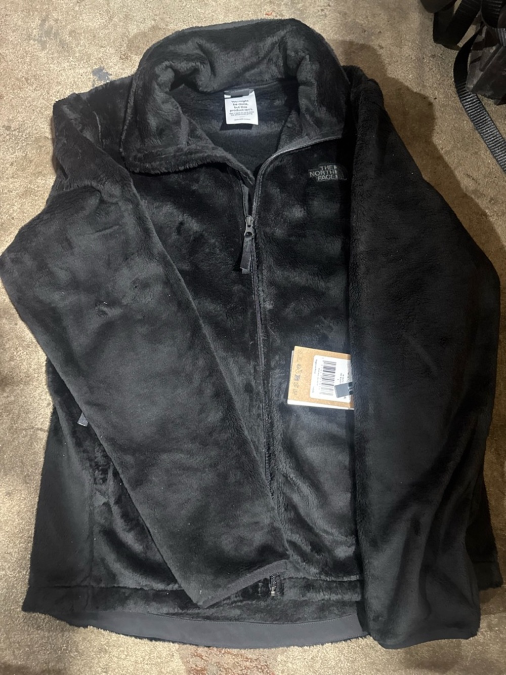 The North Face Black Plush Fleece Jacket (WITH TAG)